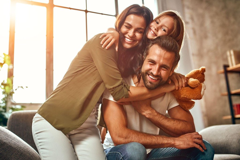 family smiling